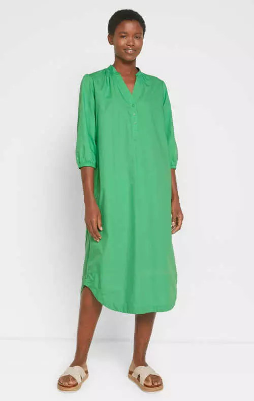 Зелена памучна рокля