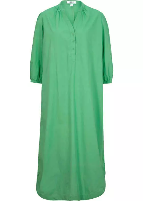 Памучна рокля-блуза с 3/4 ръкав и удобна кройка