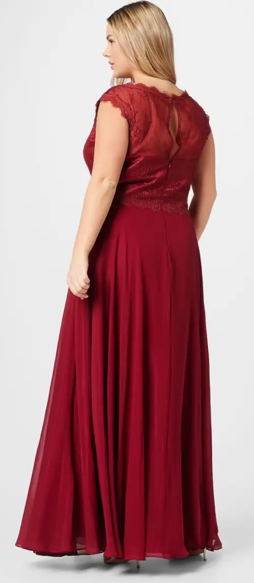 Червена макси рокля за бала за плюс размер